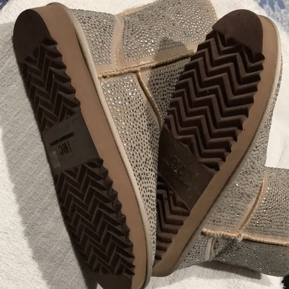 INC INTERNATIONAL CONCEPTS Adrief Cream Bling Booties size 6 - Picture 4 of 8